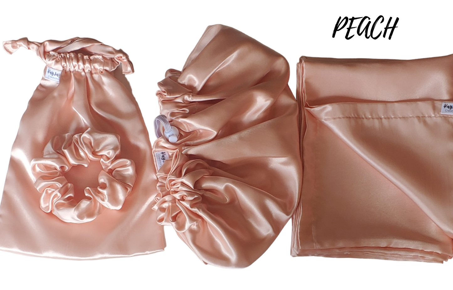 Luxury Satin Bonnet Bundle Starter Set (PEACH)