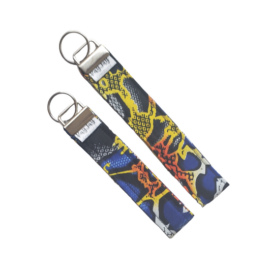 BLUE SNAKESKIN KEYCHAIN WRISTLET