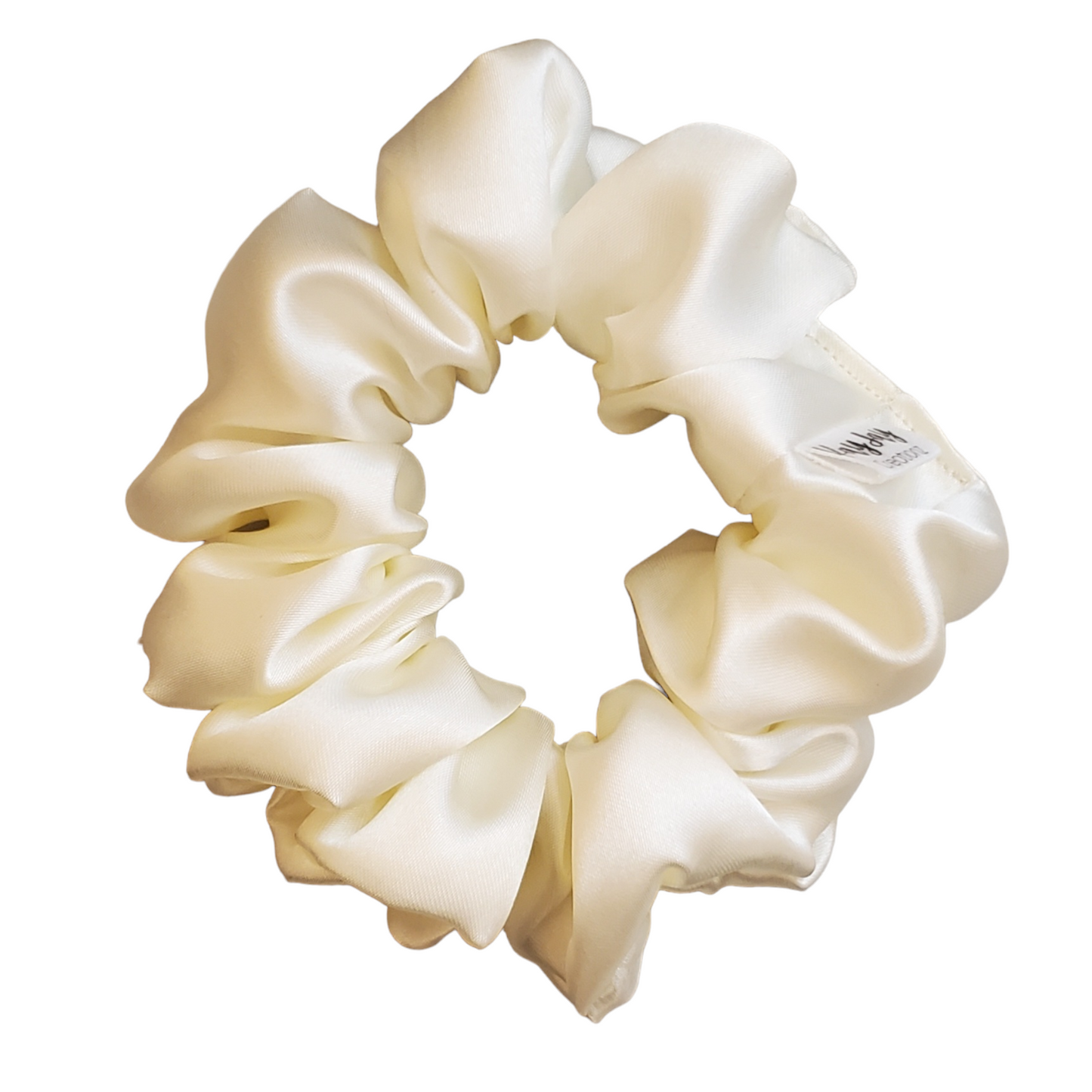 SET OF 3 SATIN SCRUNCHIES - BLUSH, IVORY, PEACH