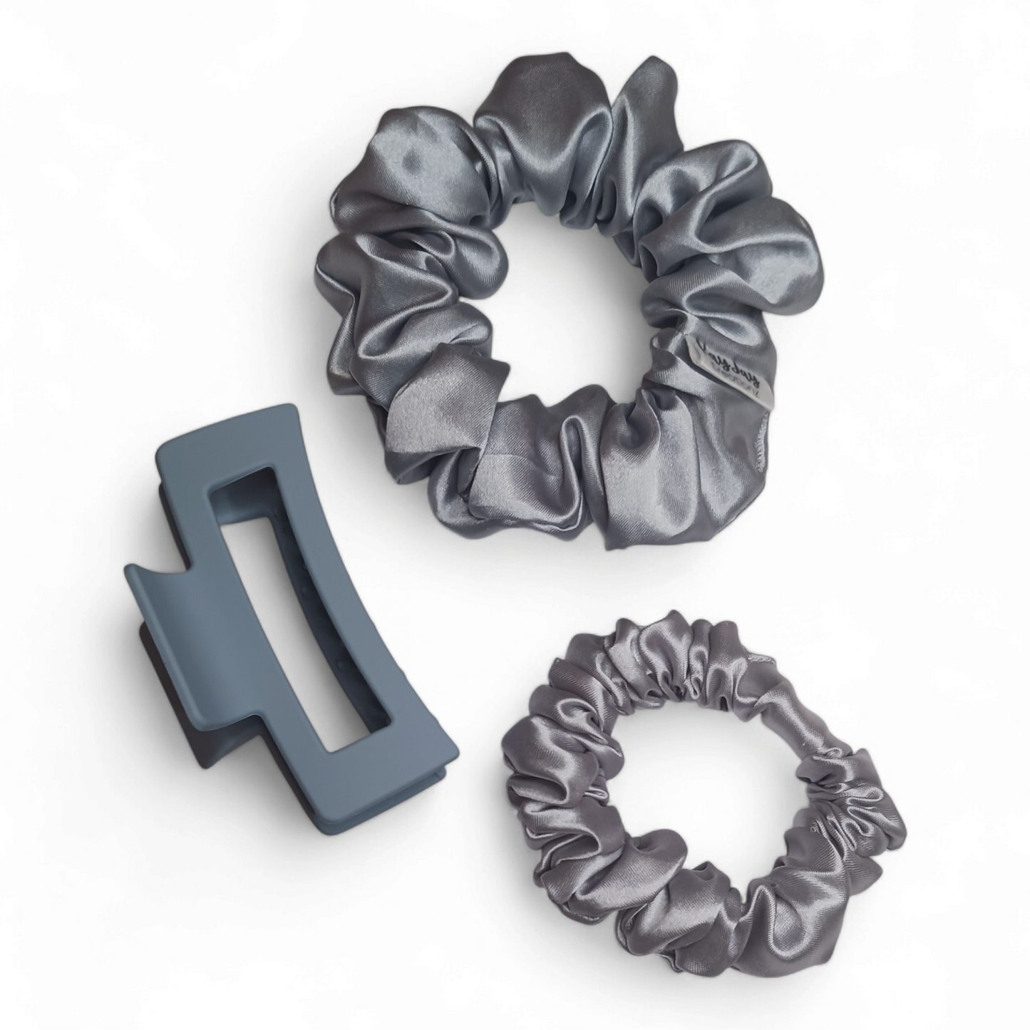 Set Of 4 Satin Scrunchies & Hair Claw - Handmade in The USA
