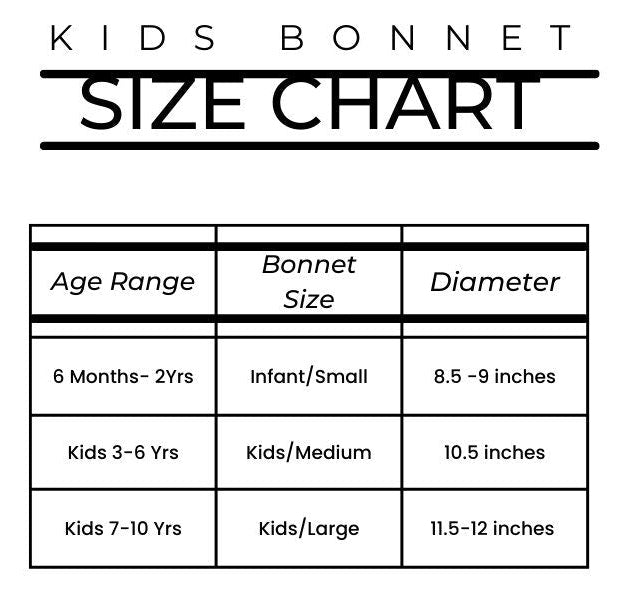 Black Satin Bonnet for Kids