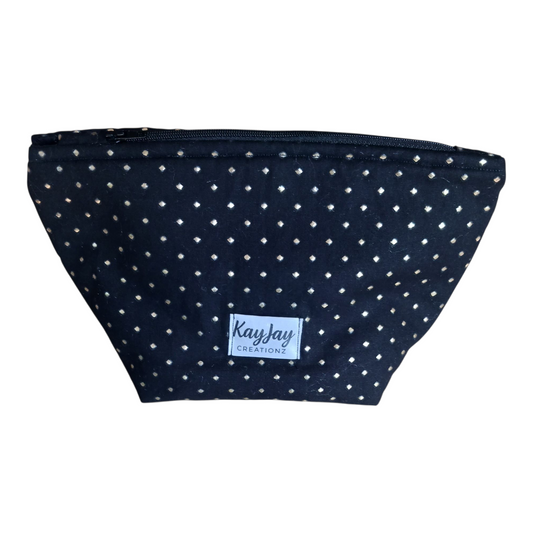 BLACK & GOLD COSMETIC POUCH