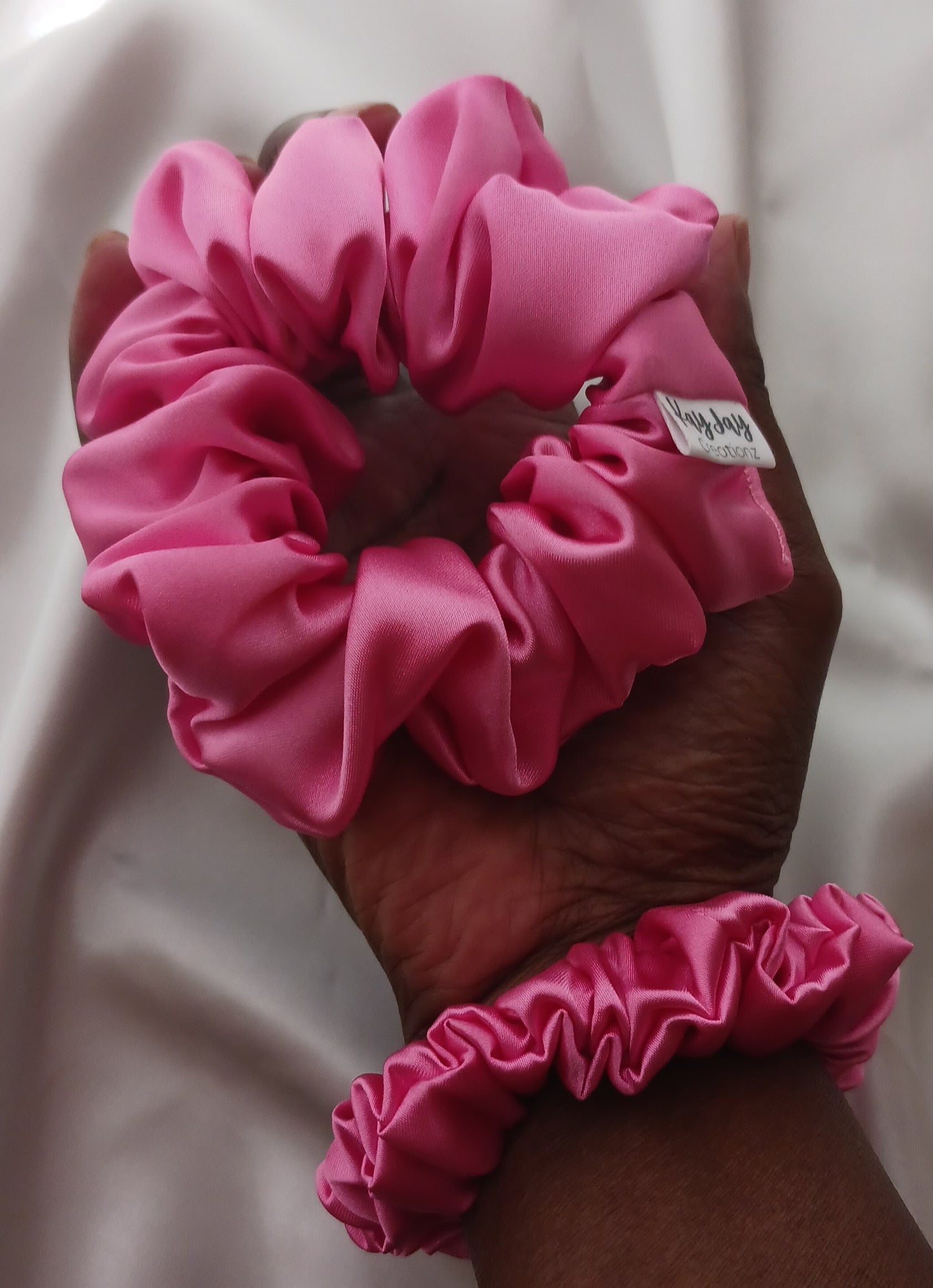 BUBBLEGUM PINK - Medium & Mini Scrunchie Set