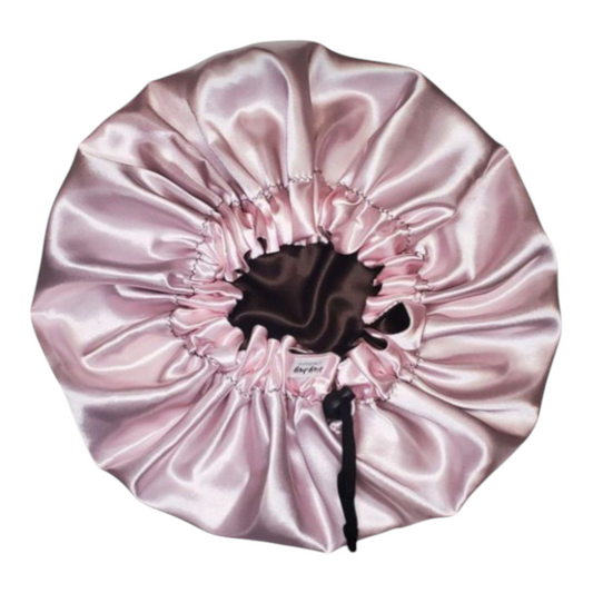 LIGHT PINK & BROWN ADULT BONNET