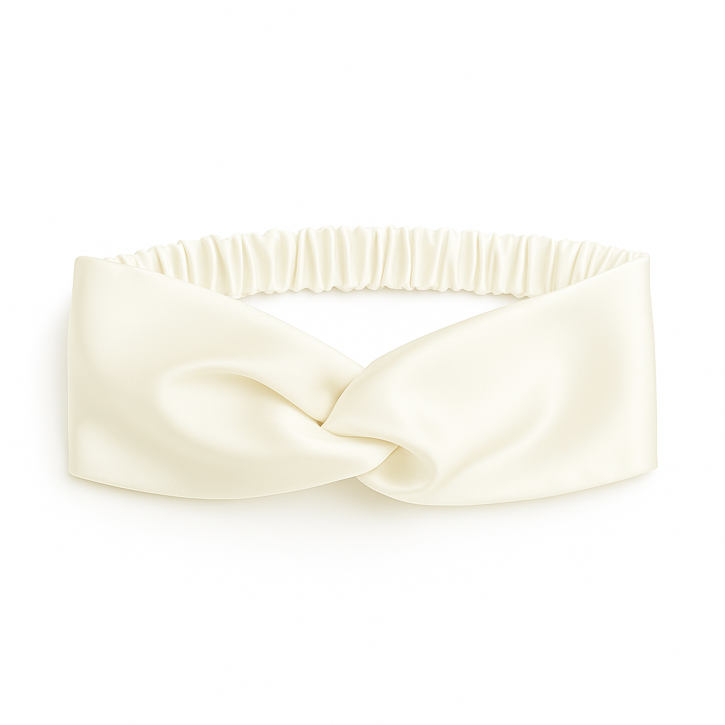 IVORY SATIN HEADBAND