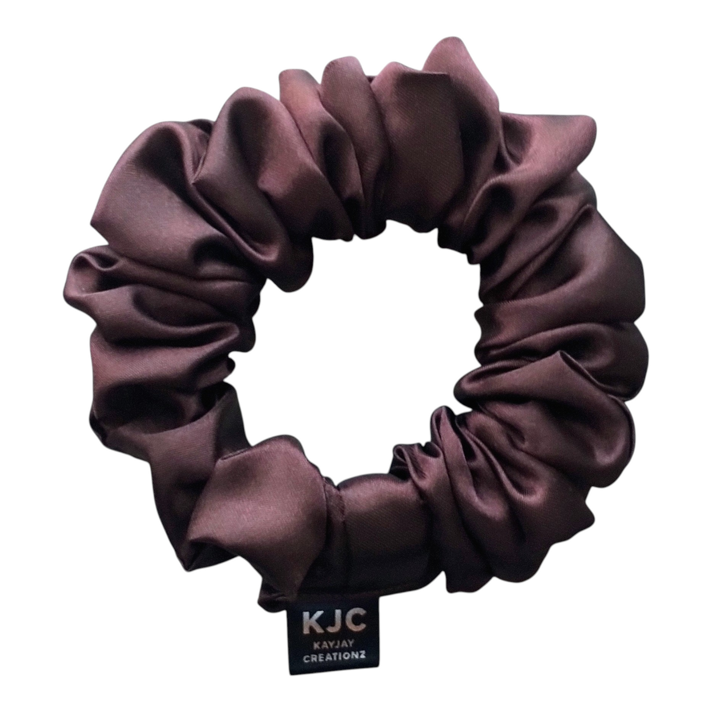 BROWN SATIN BONNET + SCRUNCHIES