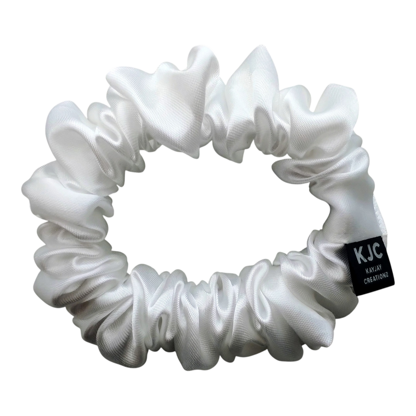 IVORY SATIN BONNET + SCRUNCHIES