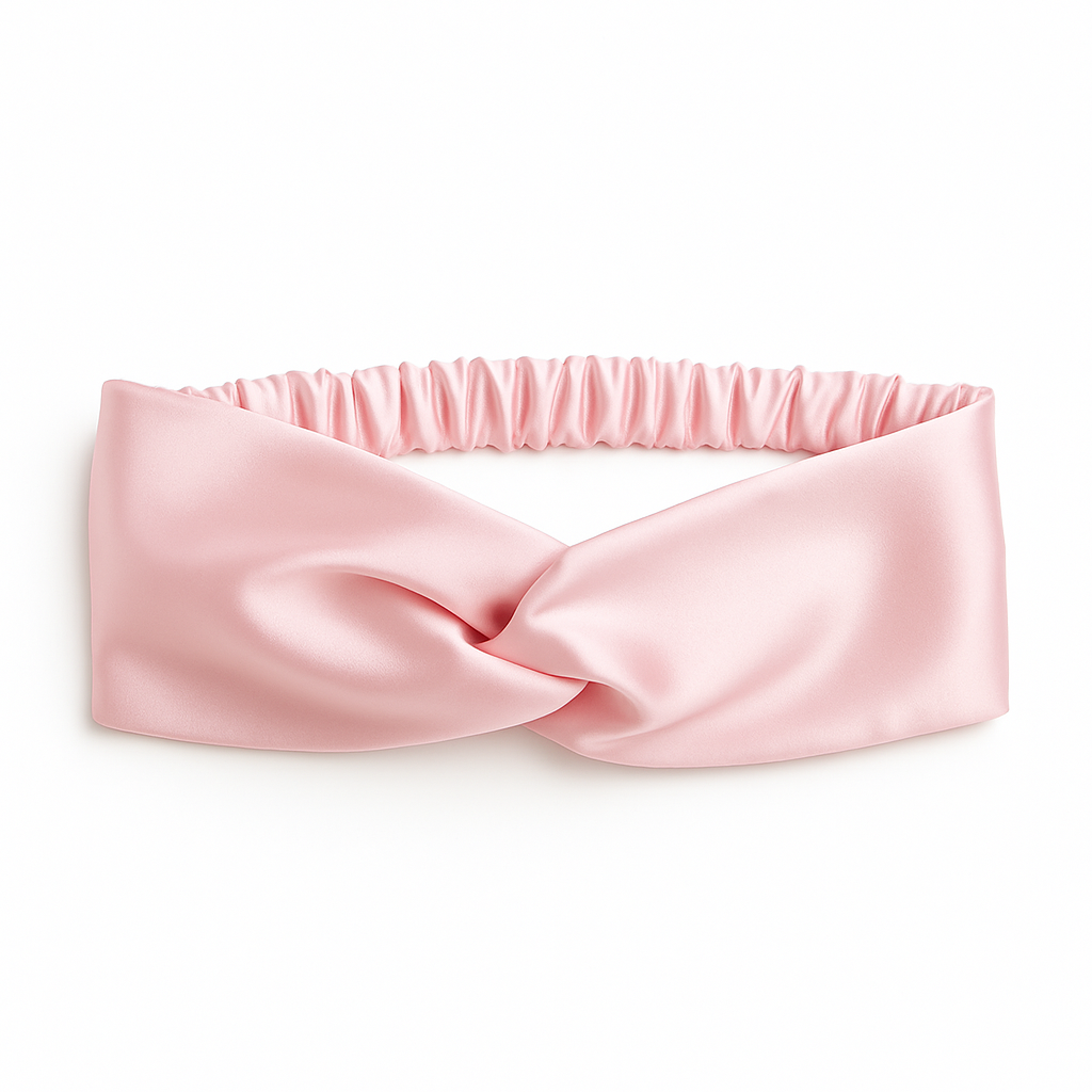 PINK SATIN HEADBAND