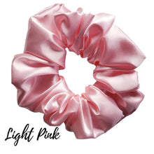 Load image into Gallery viewer, Light Pink Satin Scrunchie| Women&#39;s Hair Scrunchies | Hair Tie | Gifts for Her
