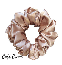 Load image into Gallery viewer, Cafe Creme Satin Scrunchie| Women&#39;s Hair Scrunchies| Gifts for her
