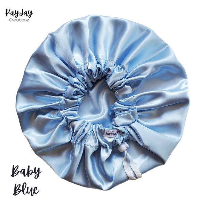 Baby Blue Adult Satin Bonnet
