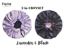 Load image into Gallery viewer, Reversible Adult Silk Satin Bonnets| Double-Layered Reversible and Adjustable Satin Bonnets | Silk Satin Sleep Caps
