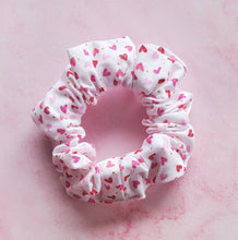 Load image into Gallery viewer, Valentine&#39;s Day Scrunchies| Boho Gift for Her| Heart Hair Ties
