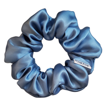 Load image into Gallery viewer, SET OF 3 SATIN SCRUNCHIES- COPPEN, SAGE, SILVER

