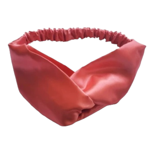 CORAL - TWISTED STYLE SATIN HEADBAND
