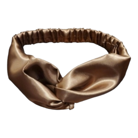 CAPPUCCINO - TWISTED STYLE SATIN HEADBAND