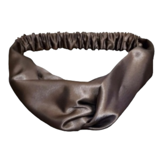 MOCHA - TWISTED STYLE SATIN HEADBAND