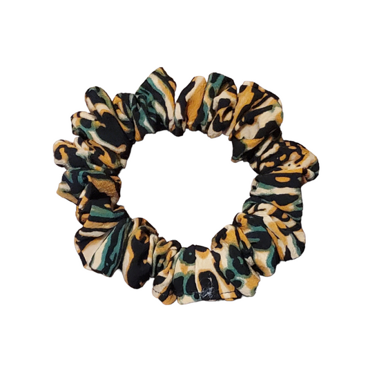 GREEN TIGER STRIPE - SKINNY SCRUNCHIE