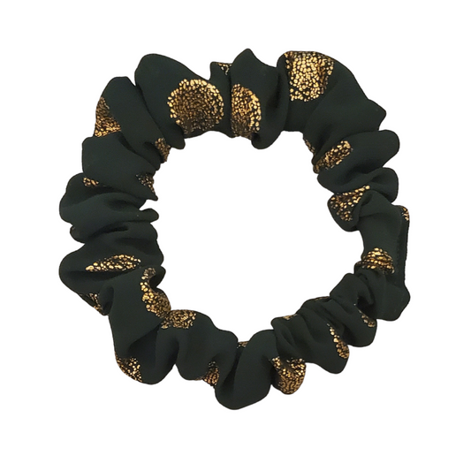 GOLD CIRCLES - SKINNY CHIFFON SCRUNCHIE