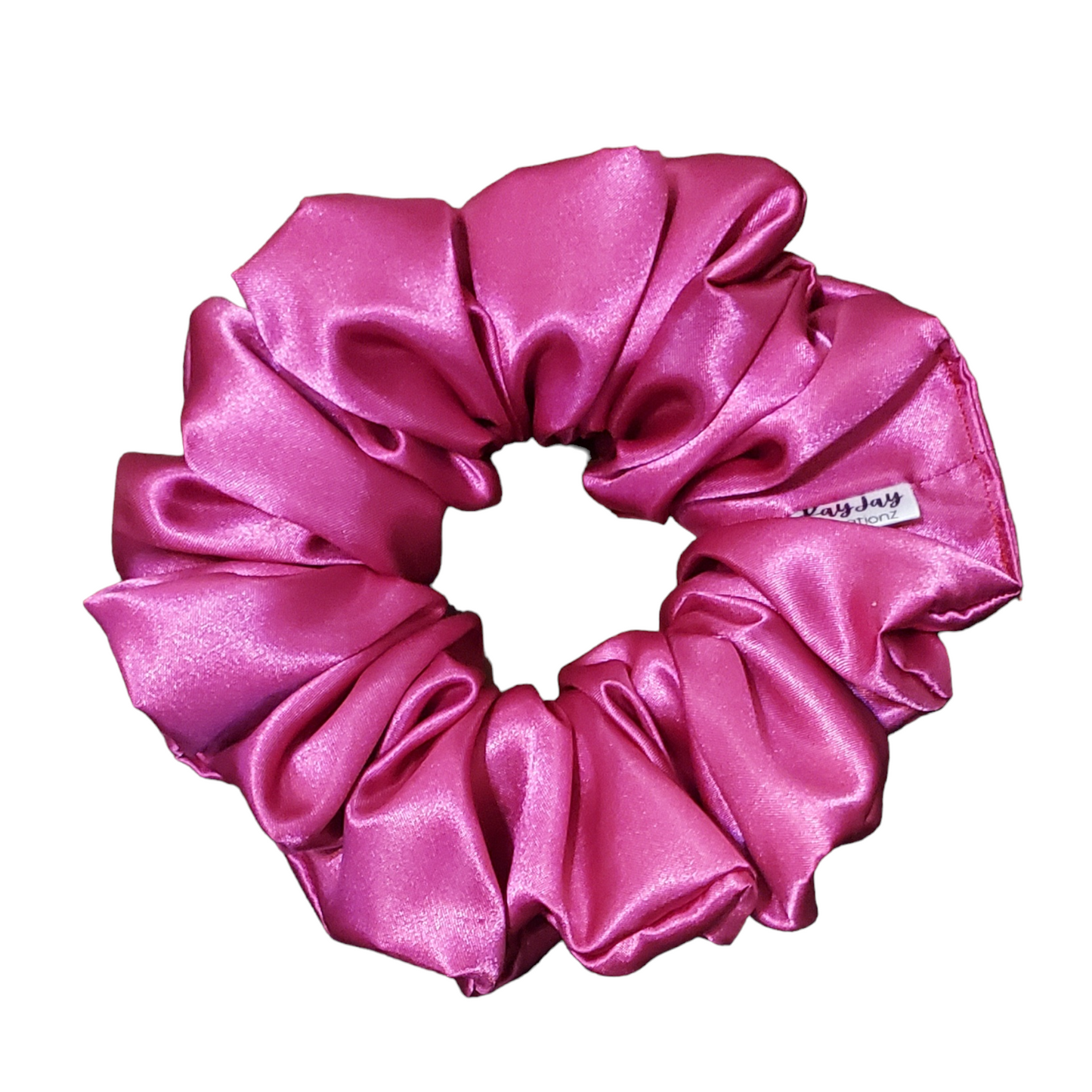 SET OF 3 SATIN SCRUNCHIES- LIGHT PINK, BABY PINK, HOT PINK