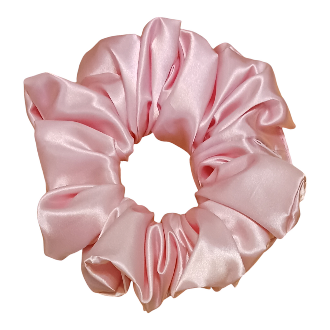 PINK SATIN SCRUNCHIE