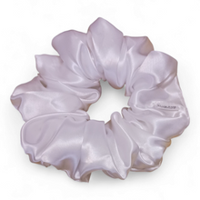 Load image into Gallery viewer, WHITE  SATIN SCRUNCHIE
