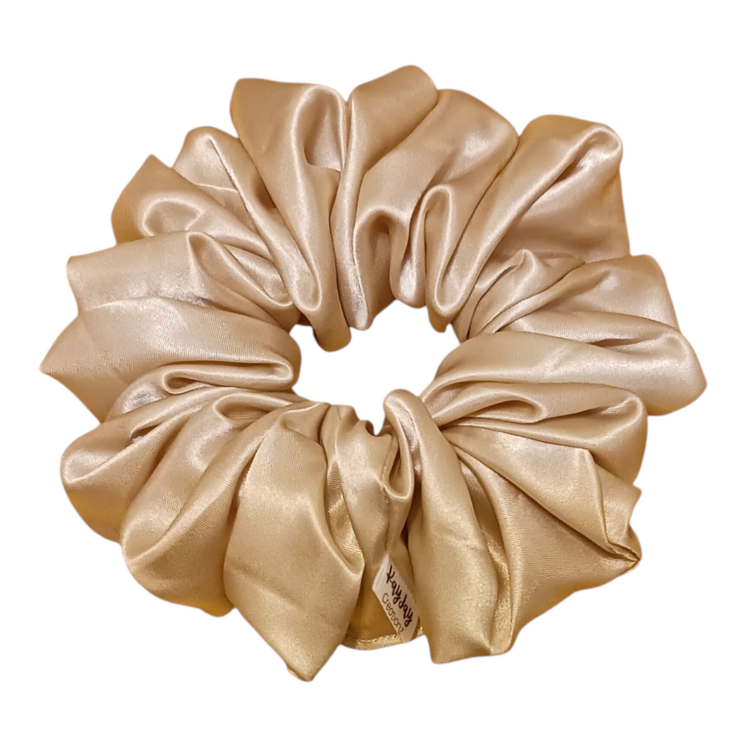 CHAMPAGNE SATIN SCRUNCHIE