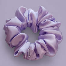 Load image into Gallery viewer, LAVENDER SATIN SCRUNCHIE
