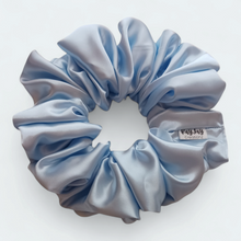 Load image into Gallery viewer, BABY BLUE SATIN SCRUNCHIE
