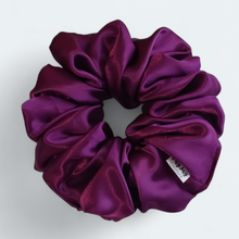 Load image into Gallery viewer, PLUM SATIN SCRUNCHIE
