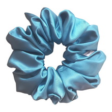 Load image into Gallery viewer, TEAL SATIN SCRUNCHIE
