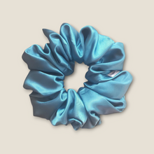 Load image into Gallery viewer, TEAL SATIN SCRUNCHIE
