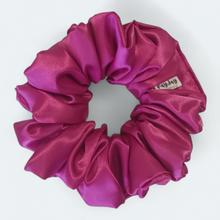 Load image into Gallery viewer, HOT PINK SATIN SCRUNCHIE
