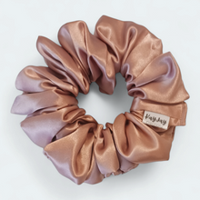 Load image into Gallery viewer, CAFE CREME SATIN SCRUNCHIE
