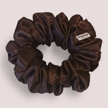 Load image into Gallery viewer, BROWN SATIN SCRUNCHIE
