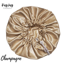 Load image into Gallery viewer, CHAMPAGNE SATIN BONNET
