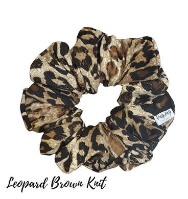 Leopard Soft Jersey Knit Scrunchie| Women's Hair Scrunchies | Hair Tie | Gifts for Her