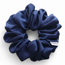 Load image into Gallery viewer, NAVY - Satin Scrunchie| Women&#39;s Hair Scrunchies| Gifts for her
