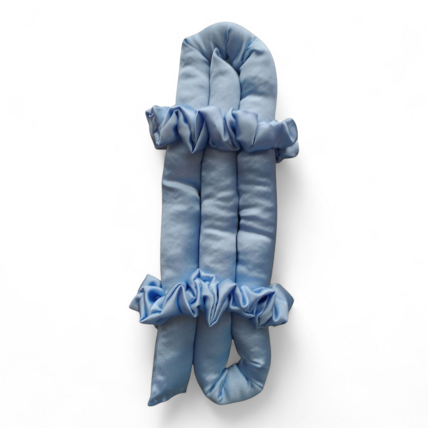 SKY BLUE SATIN HEATLESS CURLER