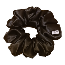 Load image into Gallery viewer, BLACK SATIN SCRUNCHIE
