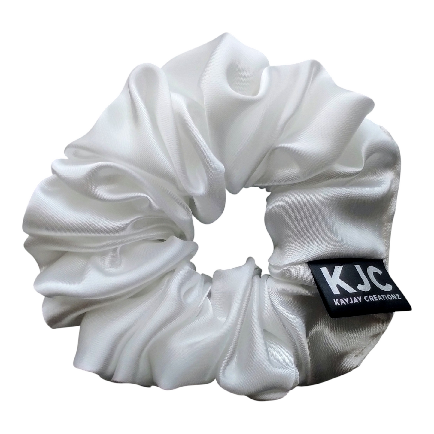IVORY SATIN BONNET + SCRUNCHIES