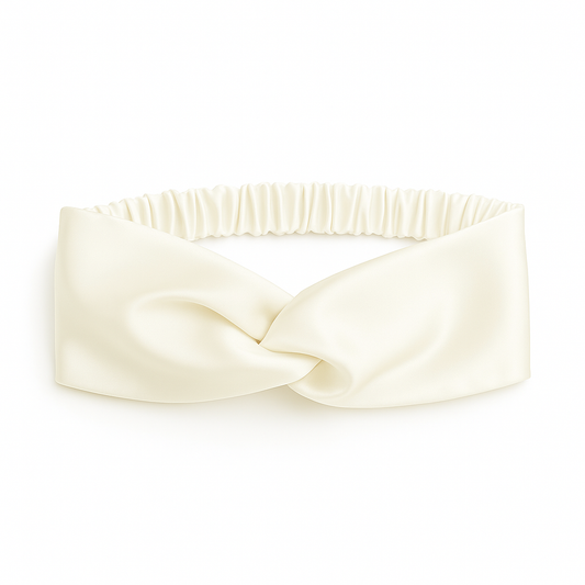 IVORY SATIN HEADBAND