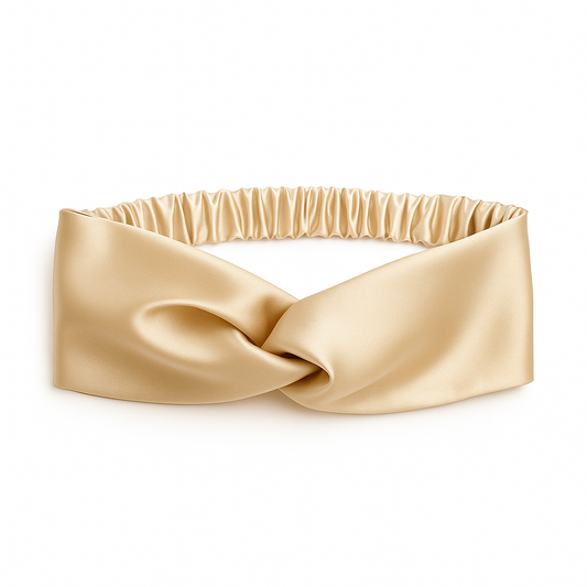 CHAMPAGNE SATIN HEADBAND