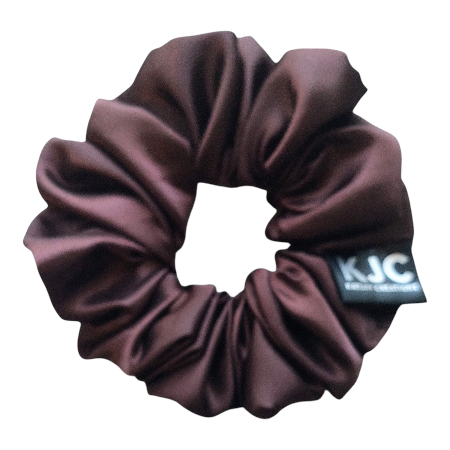 BROWN SATIN BONNET + SCRUNCHIES