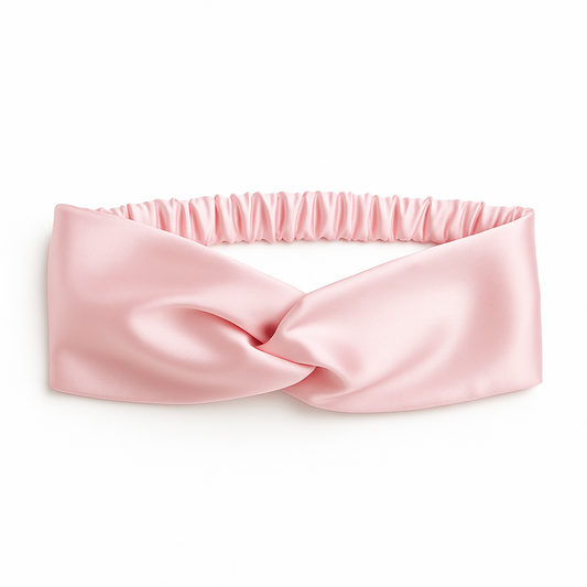 PINK SATIN HEADBAND