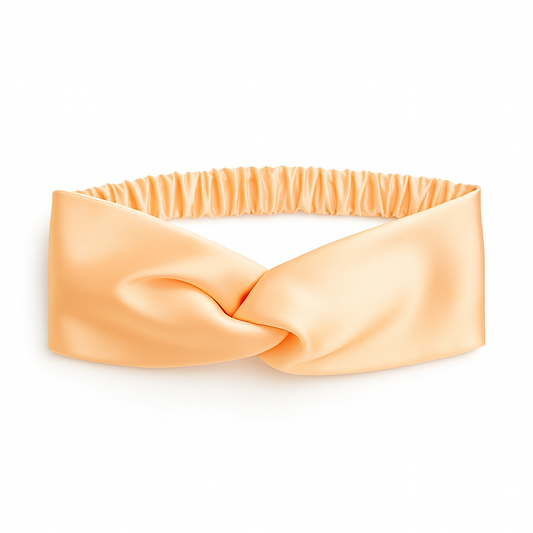 PEACH SATIN HEADBAND