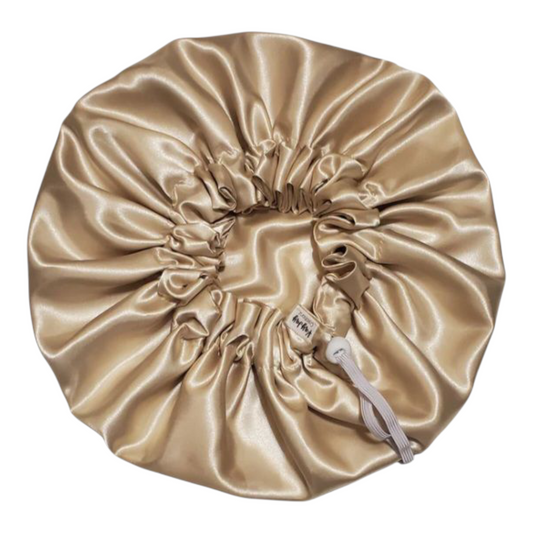 CHAMPAGNE SATIN BONNET