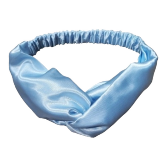 BABY BLUE - TWISTED STYLE SATIN HEADBAND