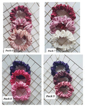 Load image into Gallery viewer, Set of 3 Silky Satin Skinny Scrunchies| Hair Accessories for Women| Gifts for her
