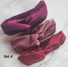 Load image into Gallery viewer, Set of 3 Satin Headbands for Women| Twisted Turban Style Headbands
